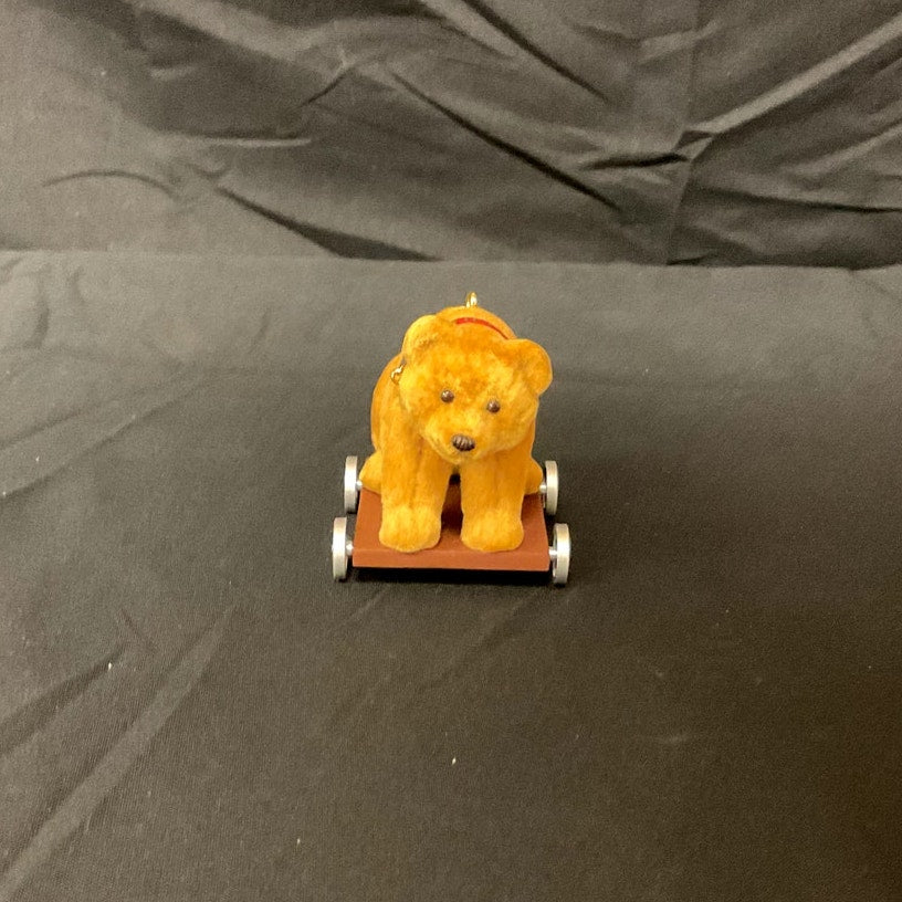 Vintage Hallmark 1999 Daughter Bear on Wheels Ornament