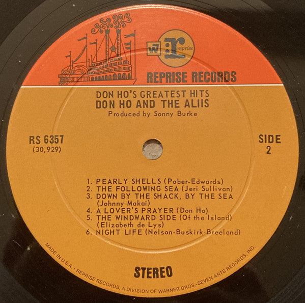 Don Ho And The Aliis : Don Ho's Greatest Hits (LP,Compilation,Stereo)