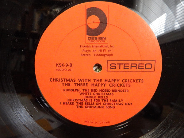 The Happy Crickets : Christmas With The Happy Crickets (LP,Album,Stereo)