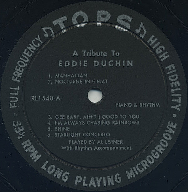 Al Lerner : A Tribute To Eddie Duchin (LP,Album)
