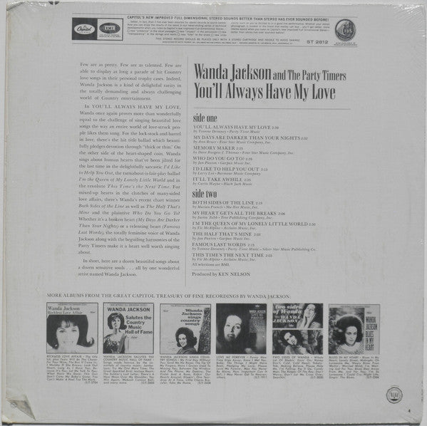 Wanda Jackson And The Party Timers : You'll Always Have My Love (LP,Album,Stereo)