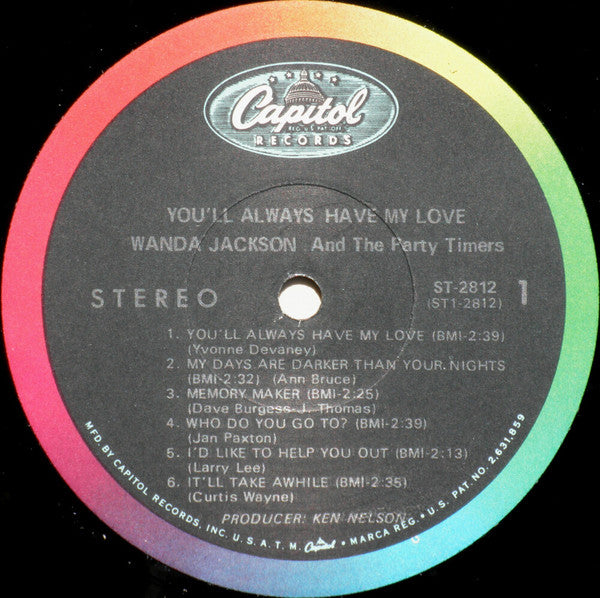 Wanda Jackson And The Party Timers : You'll Always Have My Love (LP,Album,Stereo)