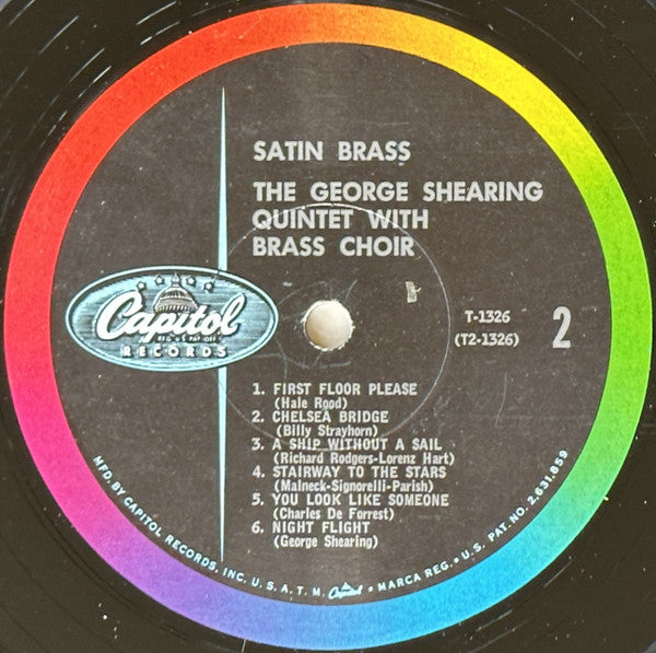 The George Shearing Quintet : Satin Brass (LP,Album,Mono)