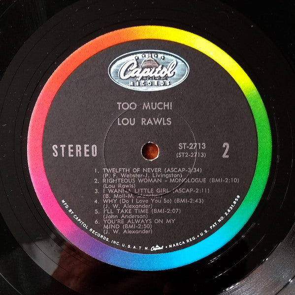 Lou Rawls : Too Much! (LP,Stereo,Album)