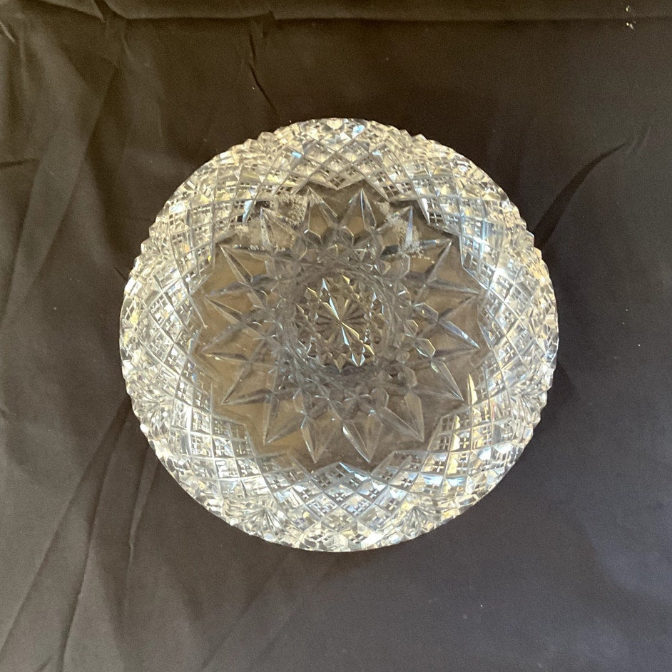 Antique ABP Near Cut Pressed Glass Crystal Celery Serving Bowl