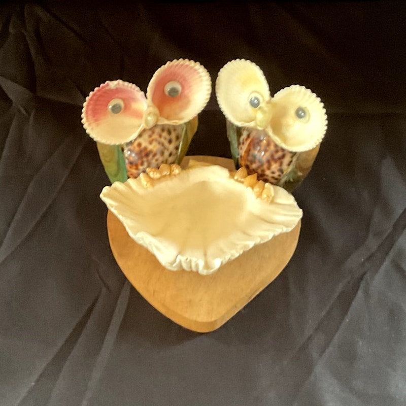 Sea Shell Owl Ring Holder
