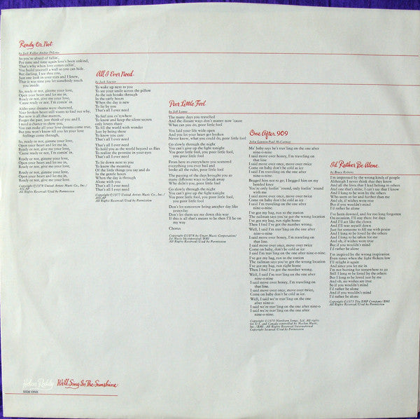 Helen Reddy : We'll Sing In The Sunshine (LP,Album)