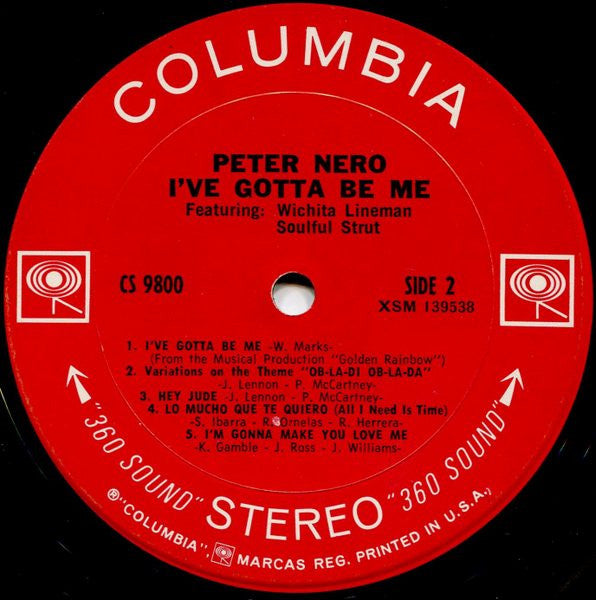 Peter Nero : I've Gotta Be Me (LP,Album)