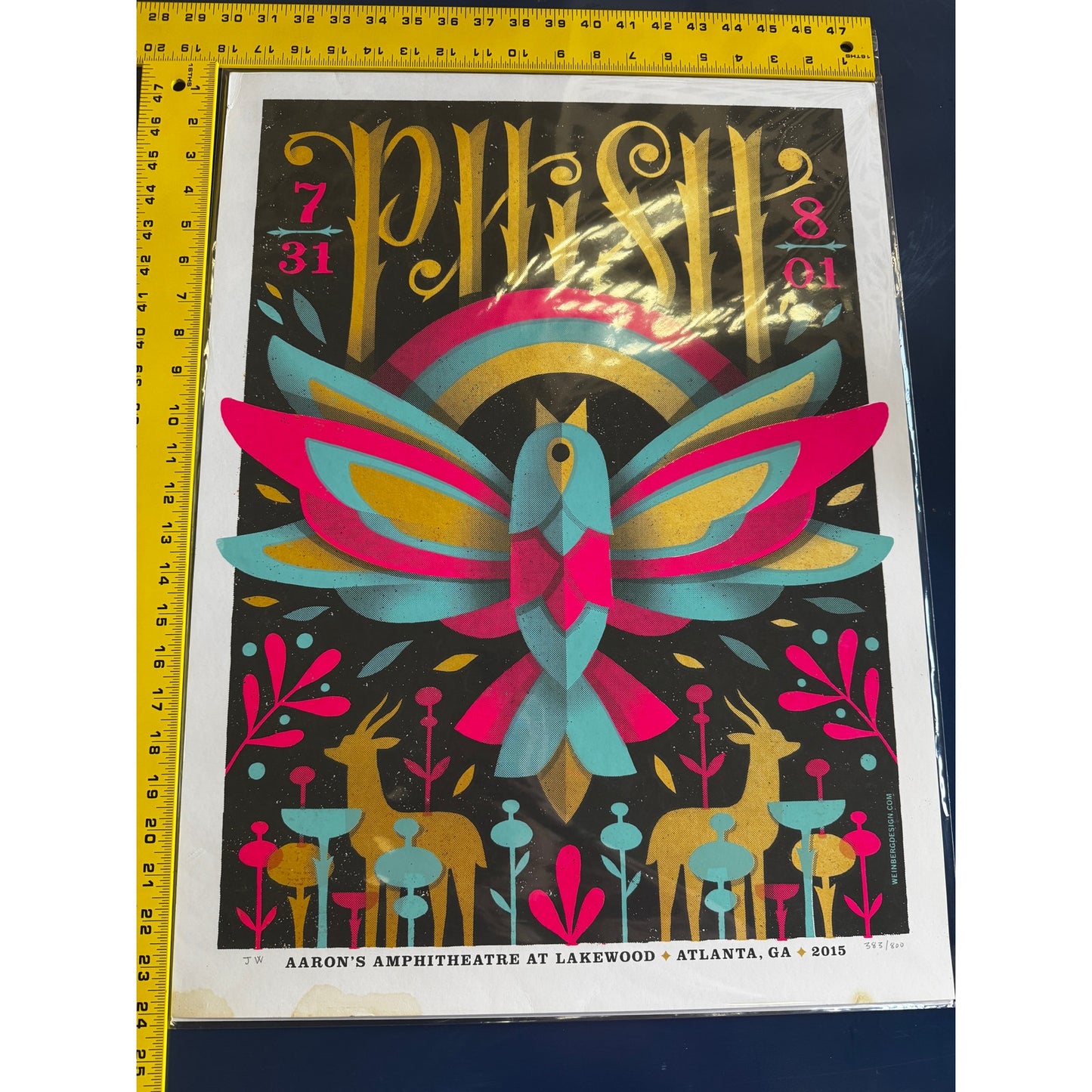 Phish Concert Poster – Aaron’s Amphitheatre Atlanta – July 31–Aug 1, 2015–24x18