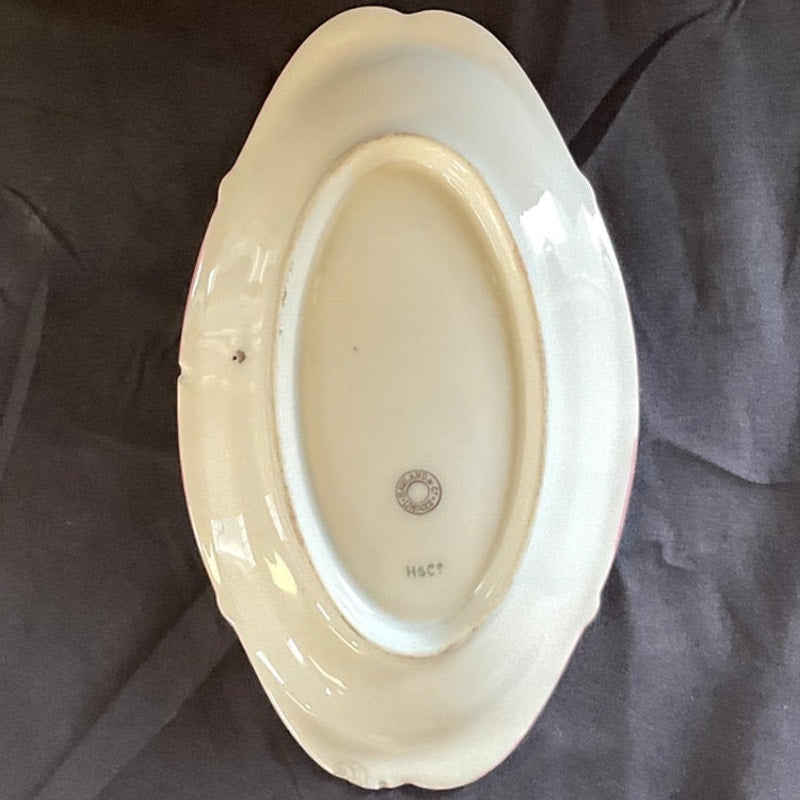 Antique Haviland Limoges Small Oval Serving Platter (Small Chip)