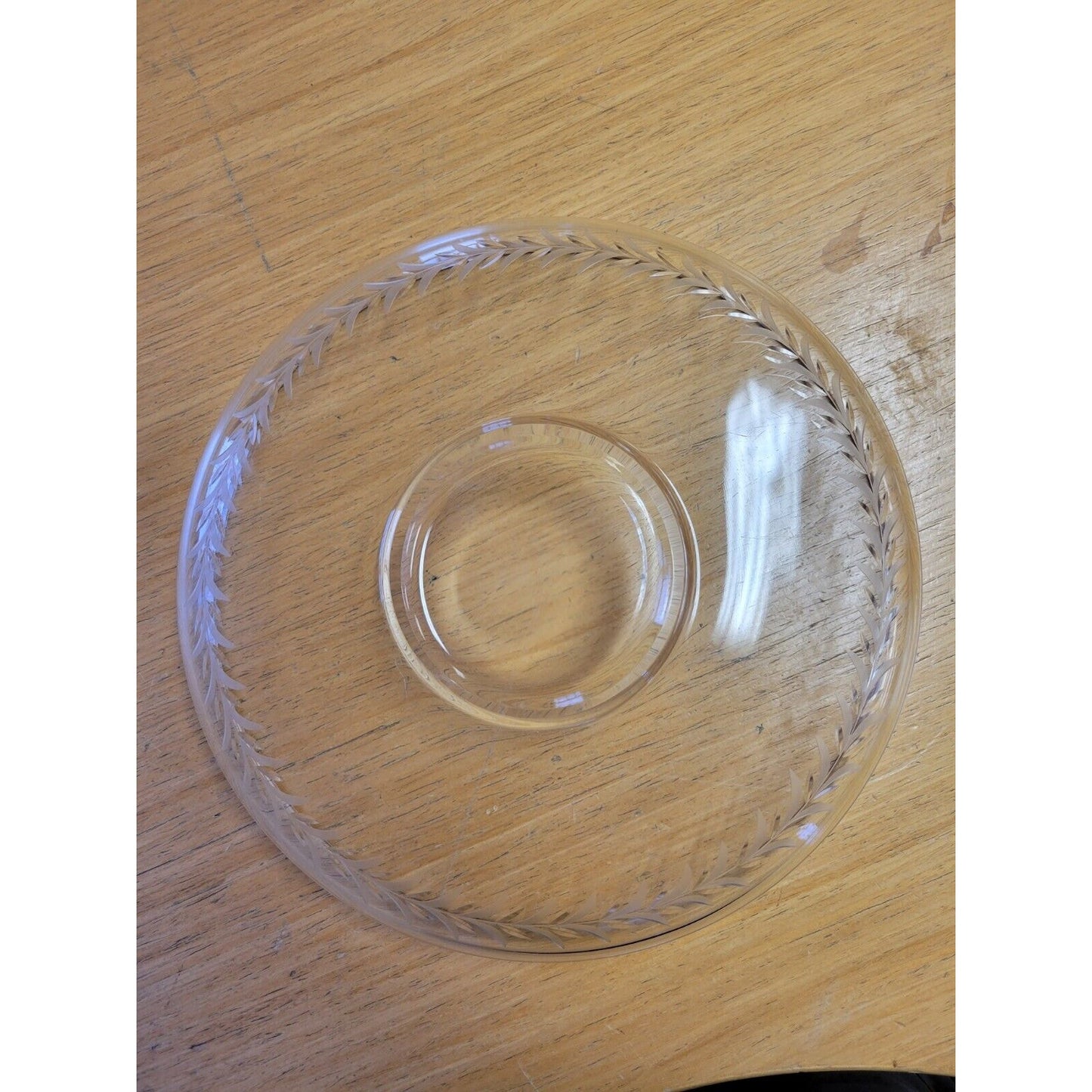 Vintage Footed Clear Glass Candy/Fruit Bowl