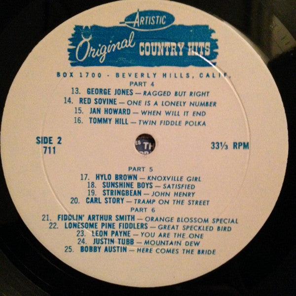 Various : 25 Great Country Artists Singing Their Original Hits (LP,Compilation)