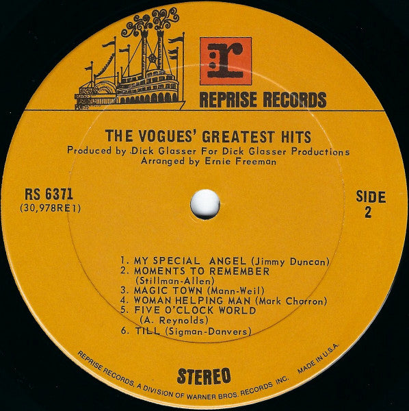 The Vogues : The Vogues' Greatest Hits (LP,Compilation,Reissue)