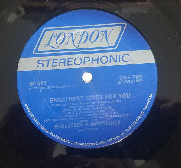 Engelbert Humperdinck : Engelbert Sings For You (LP,Compilation)