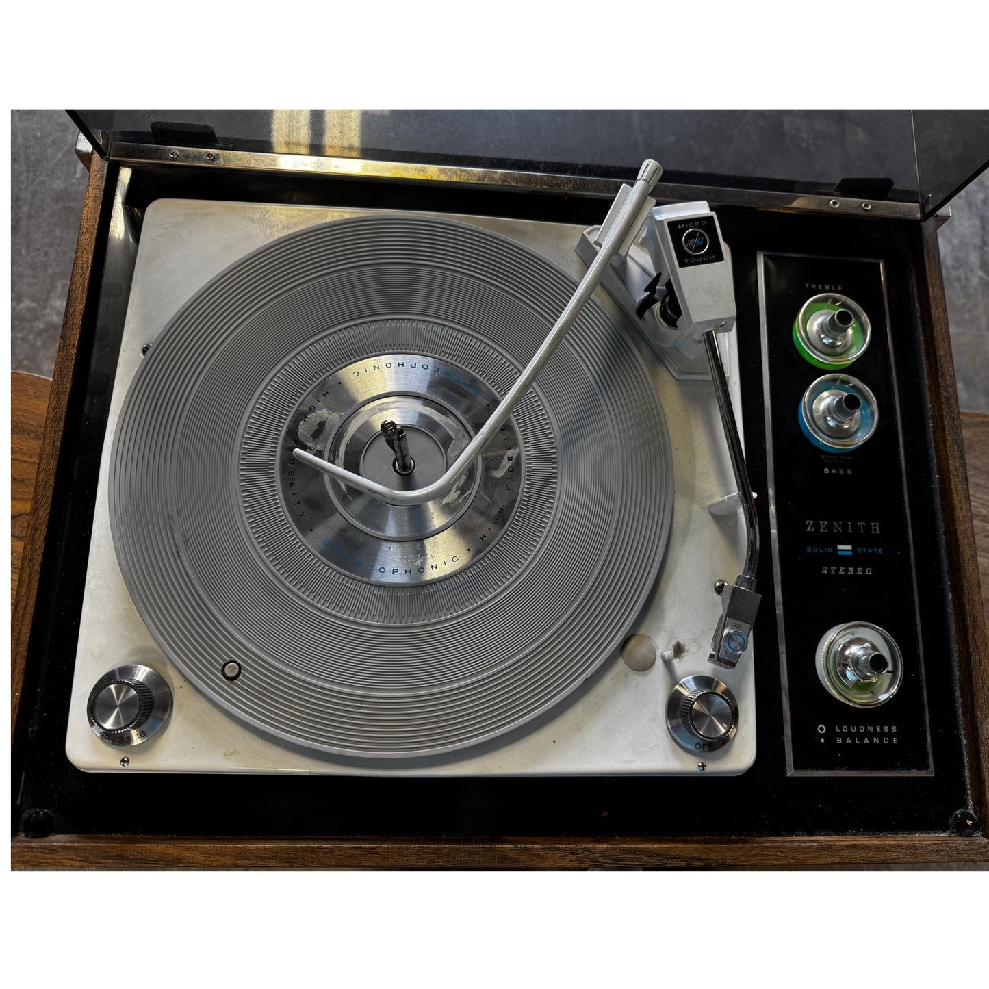 Zenith Circle of Sound Turntable w/ Cart Tested, Rare 1967 System