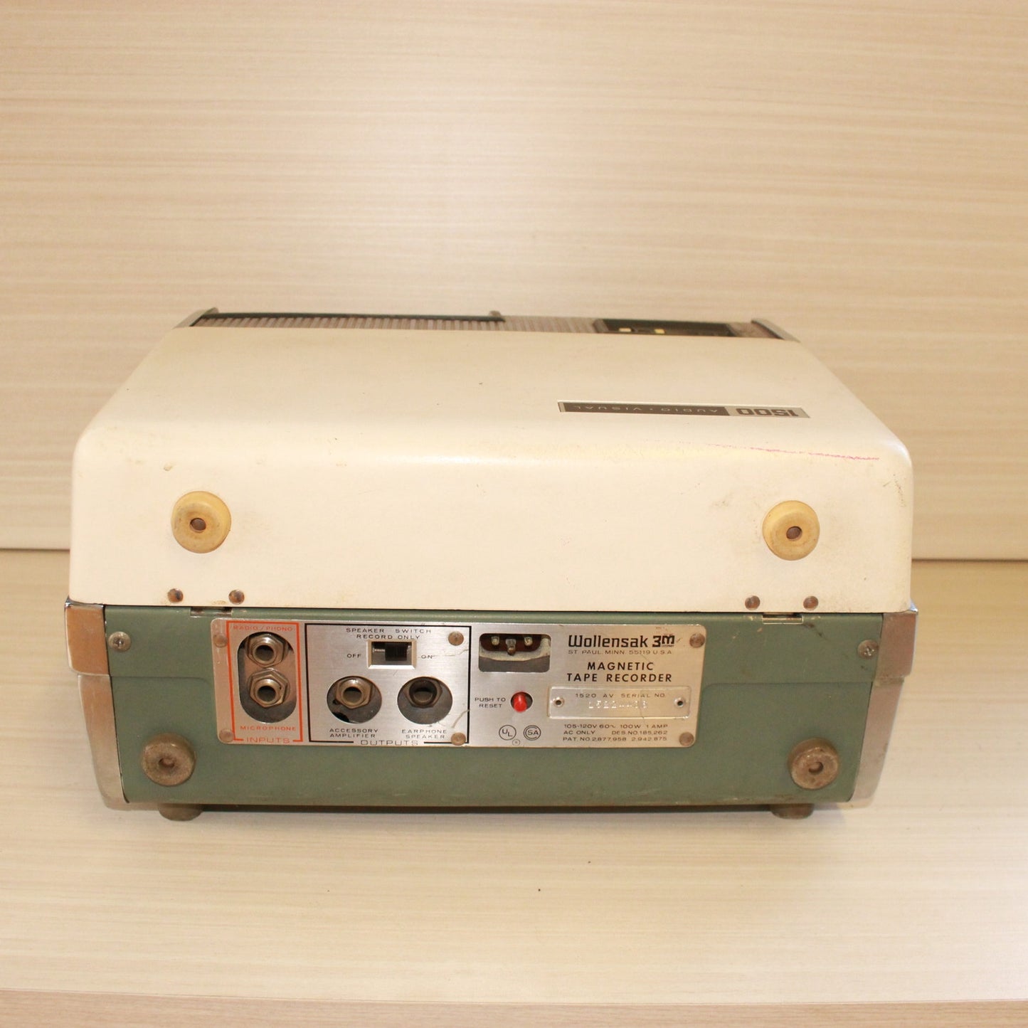 Wollensak 3M Magnetic Tape Recorder AV Model 1520