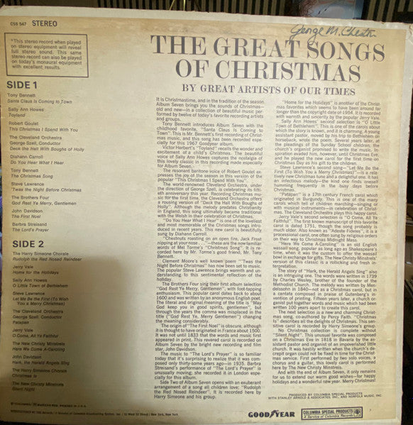 Various : The Great Songs Of Christmas - Album Seven (LP,Compilation,Stereo,Limited Edition)
