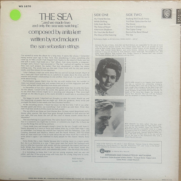 The San Sebastian Strings : The Sea (LP,Album,Reissue,Stereo)