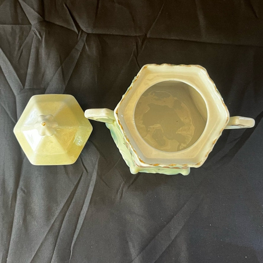 Antique German Iridescent Sugar Bowl