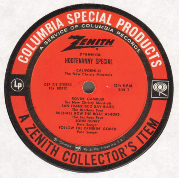 Various : Zenith Presents Hootenanny Special (LP,Compilation,Stereo)