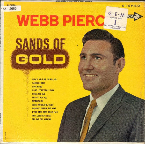 Webb Pierce : Sands Of Gold (LP,Album,Stereo)