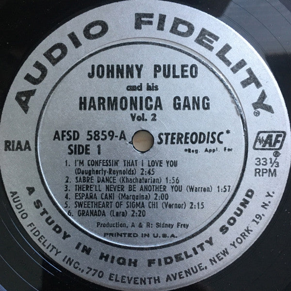 Johnny Puleo And His Harmonica Gang : Johnny Puleo And His Harmonica Gang - Volume 2 (LP,Stereo,Album)