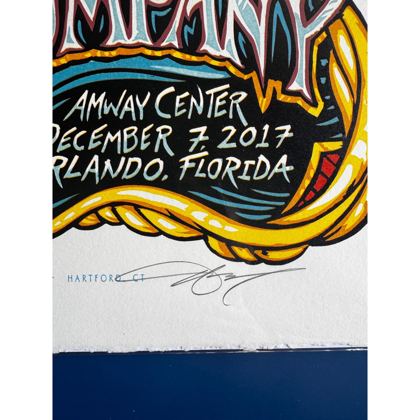 24"x18"-Dead & Co-Amway Center-12-07-17-Orlando-AJ Masthay-Signed-590/700-Poster