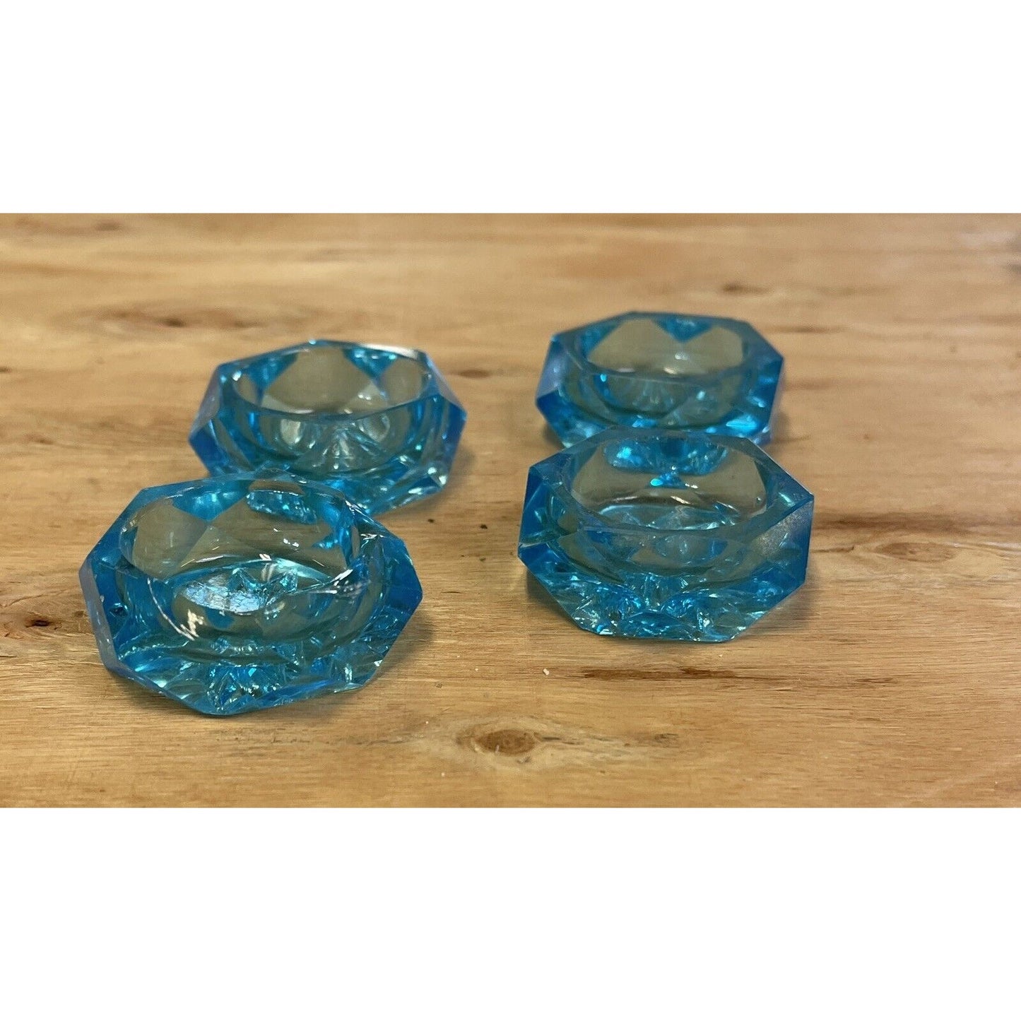 Set of 4 Vintage Fenton Daisy & Button Salt Dishes circa 1950 s