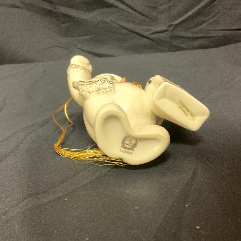 Vintage Lenox Treasure Handcrafted of Ivory China Personalized Snowman Figurine "Kellan" Ornament