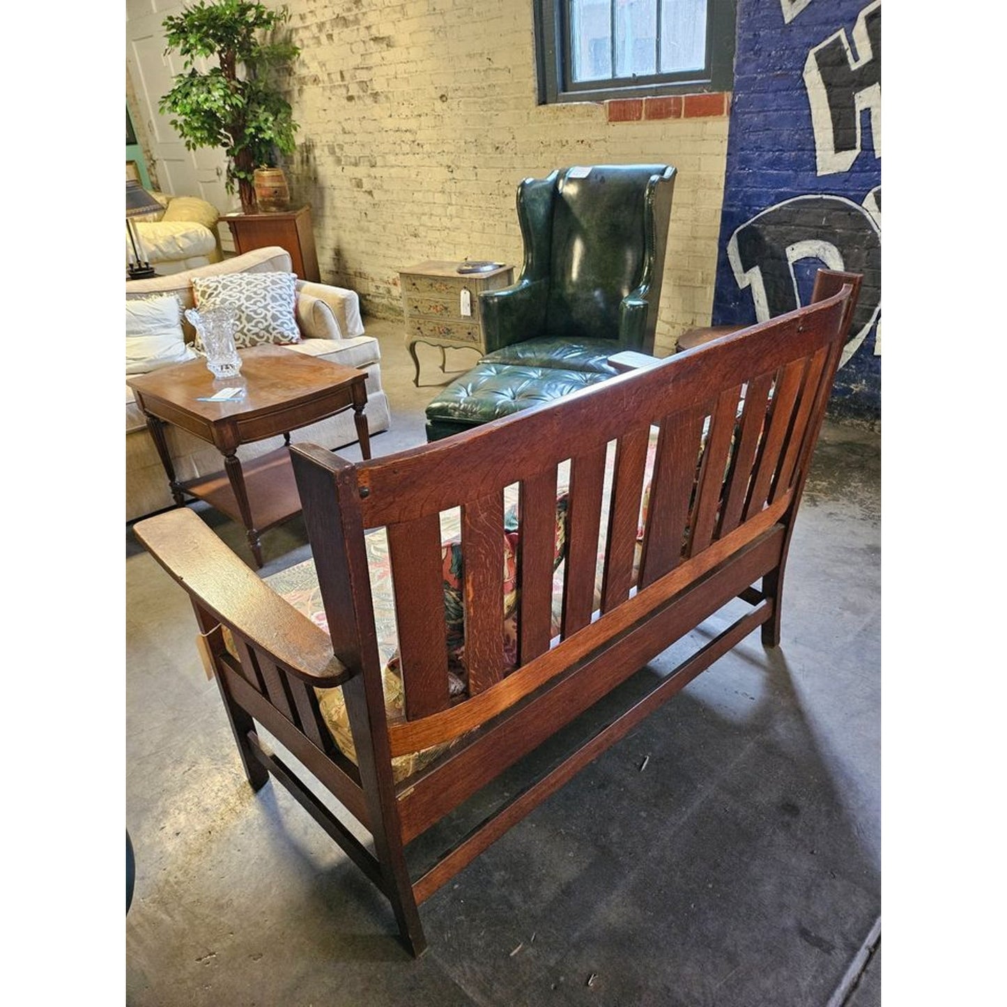 Vintage Mission Settee by Stickley