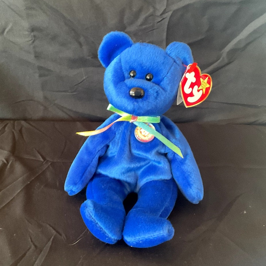 Vintage TY Beanie Baby - "Clubby," 1998, w/ Errors