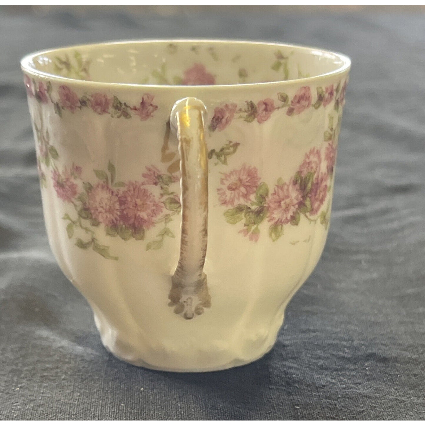 Antique GDM Hand Painted Floral Pattern Demitasse Cup and Saucer circa 1902