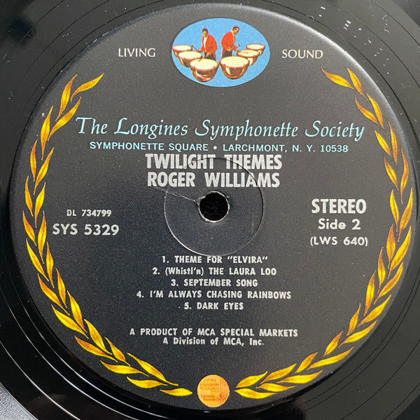 Roger Williams (2) : Roger Williams Twilight Themes (LP,Stereo)