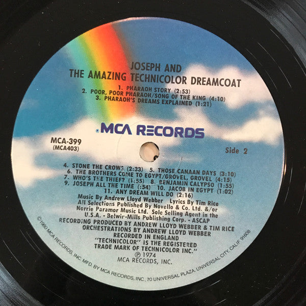 Andrew Lloyd Webber And Tim Rice : Joseph And The Amazing Technicolor Dreamcoat (LP,Album,Reissue)
