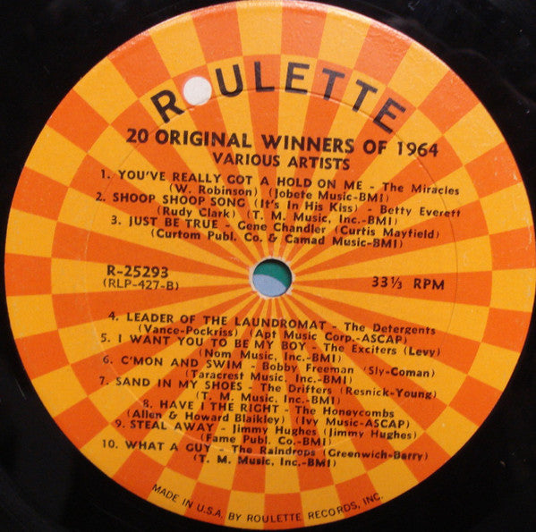 Various : 20 Original Winners Of 1964 (LP,Compilation,Mono)