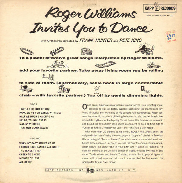 Roger Williams (2) : Invites You To Dance (LP,Album)