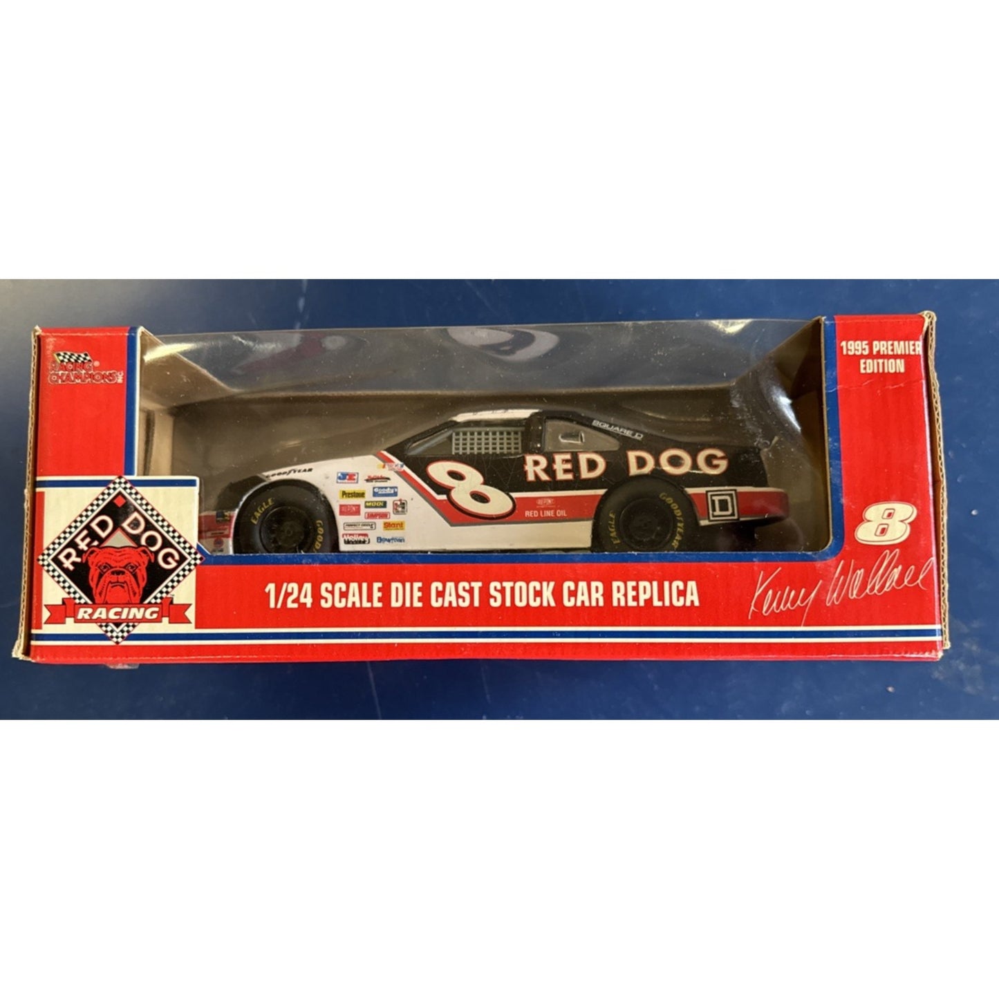 1995 #8 KENNY WALLACE 1:24 RED DOG RACING CHAMPIONS NIB