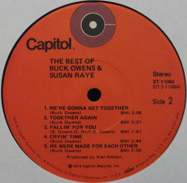 Buck Owens And Susan Raye : The Best Of Buck Owens & Susan Raye (LP,Album,Compilation,Stereo)