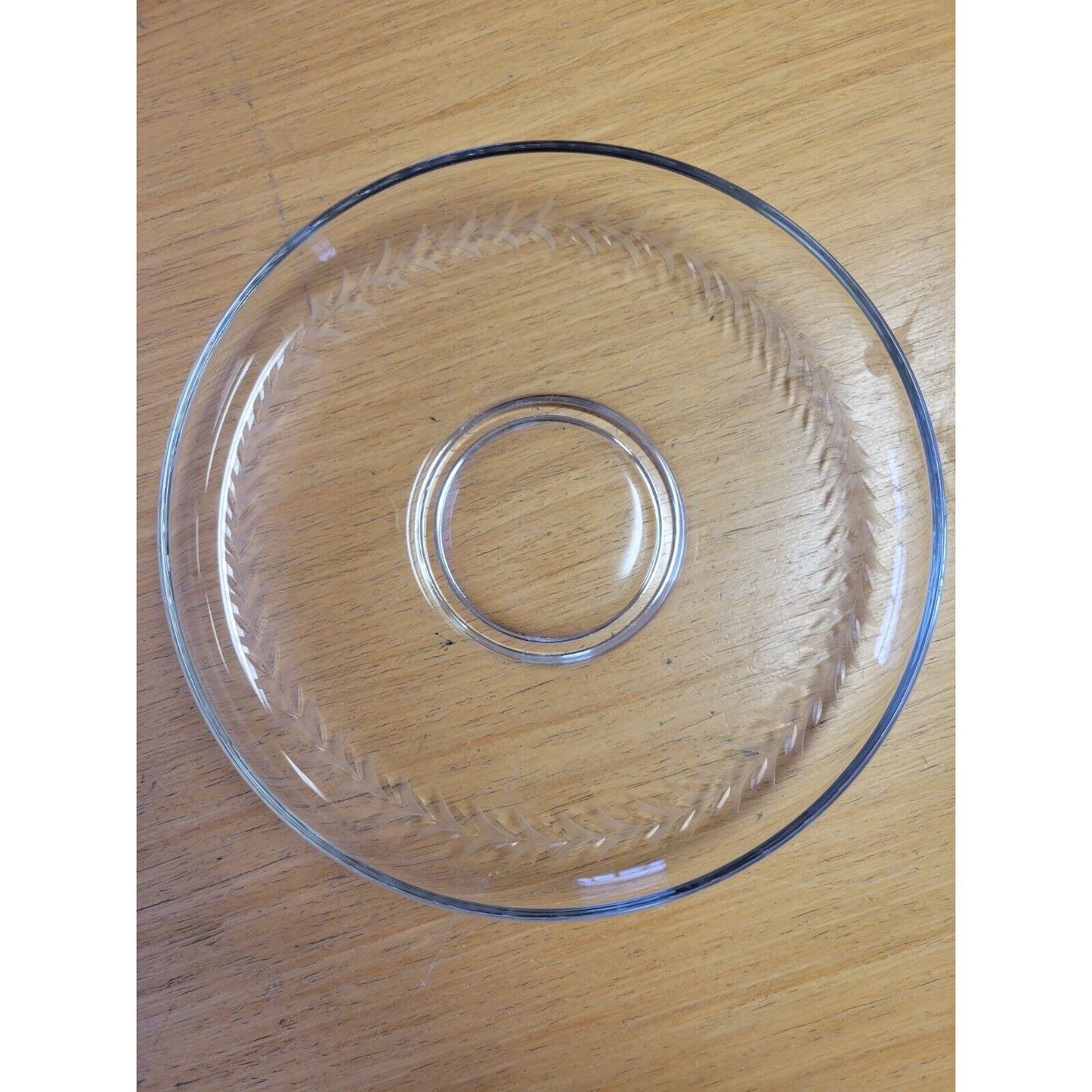 Vintage Footed Clear Glass Candy/Fruit Bowl