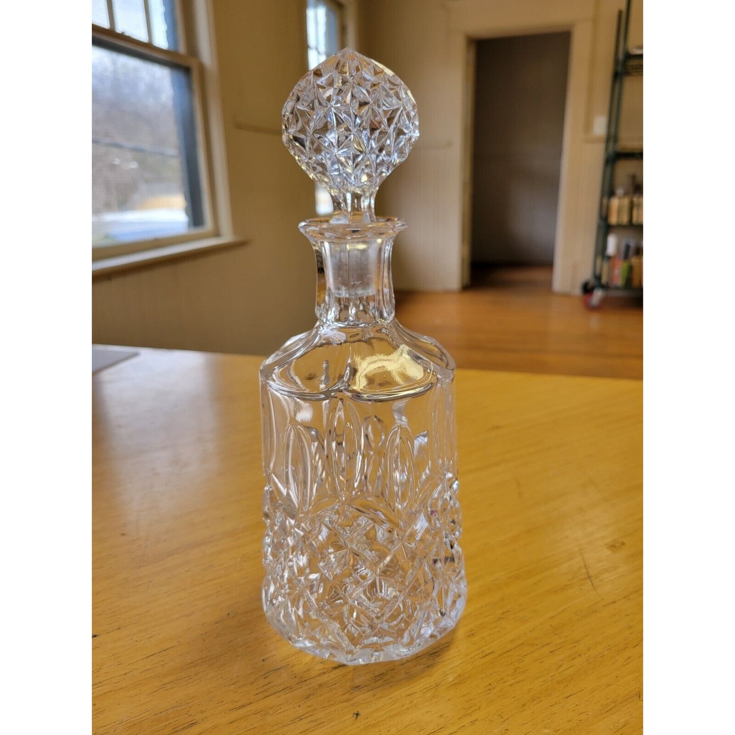 Vintage Crystal Cut Glass Wine Decanter