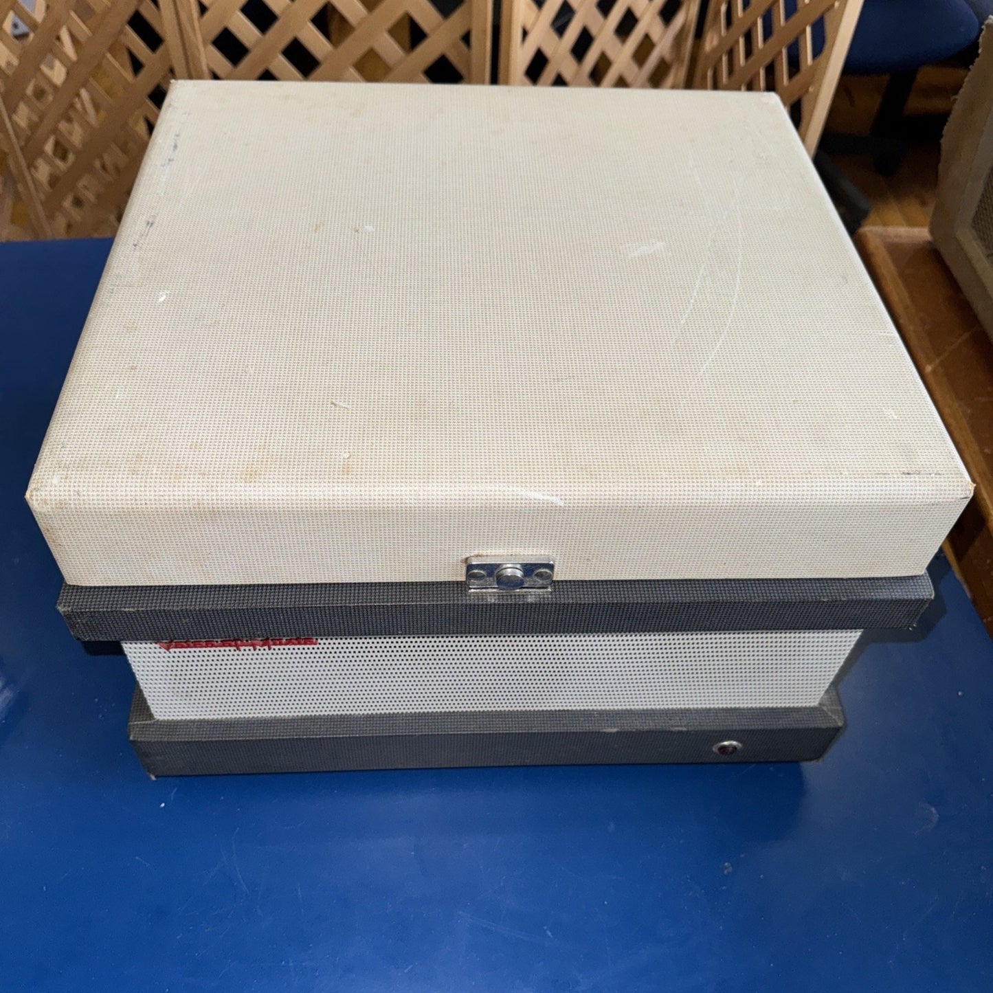 Vtg The Voice Of Music 714 Tape-O-Matic Reel-To-Reel Tape Recorder/Player W/ Mic