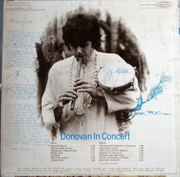 Donovan : Donovan In Concert (LP,Album,Stereo)