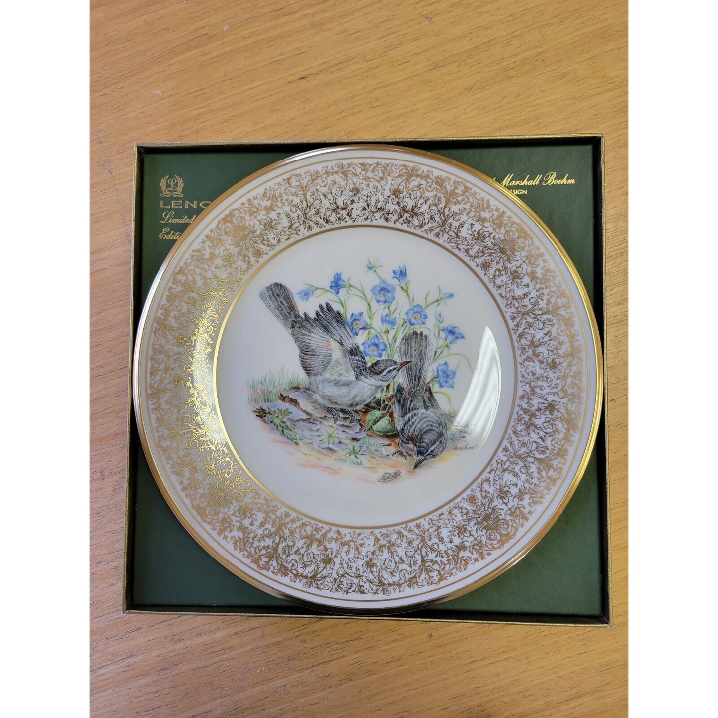 Lenox Boehm Bone China Collectible Mockingbird Plate