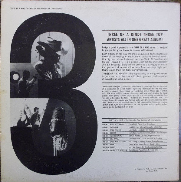 Webb Pierce / T. Texas Tyler / Patsy Cline : Three Of A Kind (3 Top Stars Of Country & Western) (LP,Compilation)