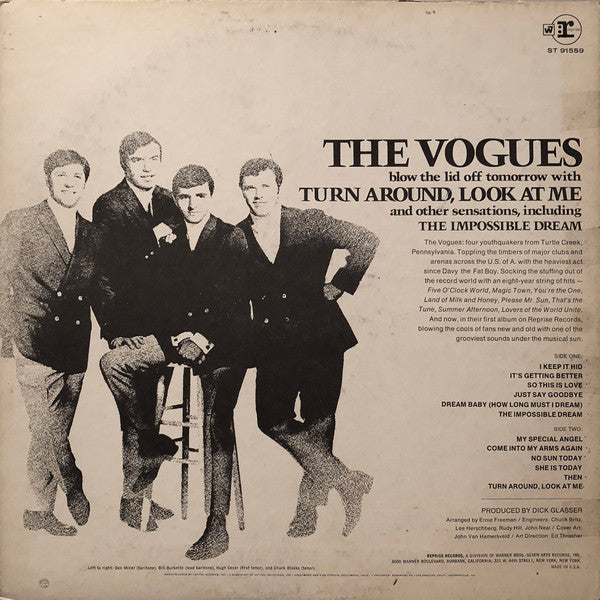 The Vogues : Turn Around, Look At Me (LP,Album,Club Edition,Reissue,Stereo)