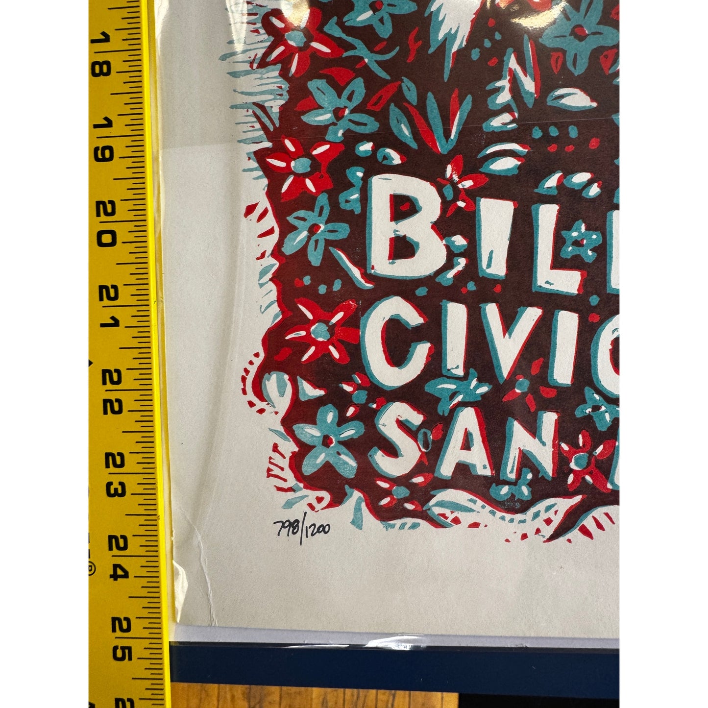 Phish Tour Poster – Pollock – Billy Graham Auditorium SF – Oct 27–29, 2014 – 25x14