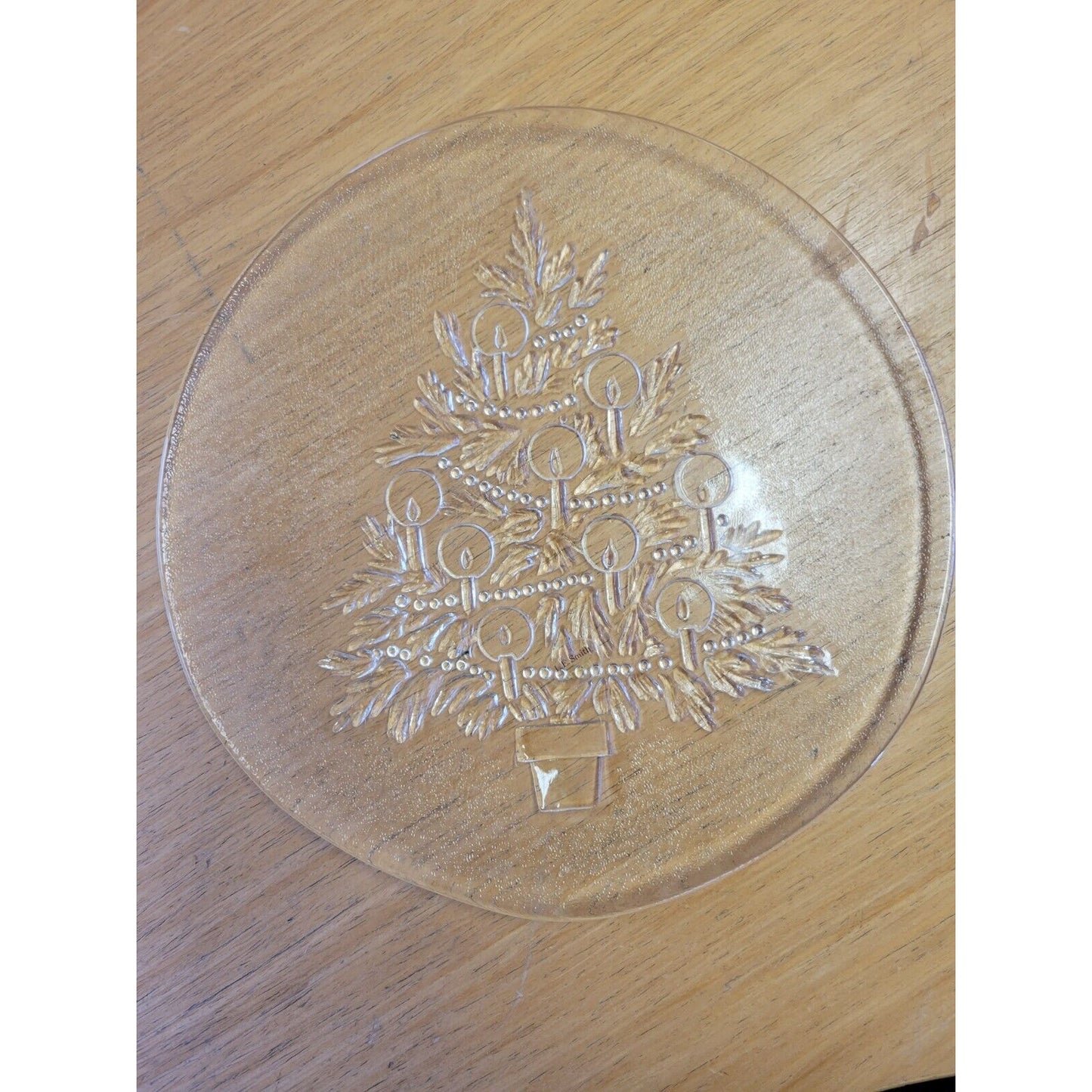 Vintage L. E. Smith Crystal Serving Platter