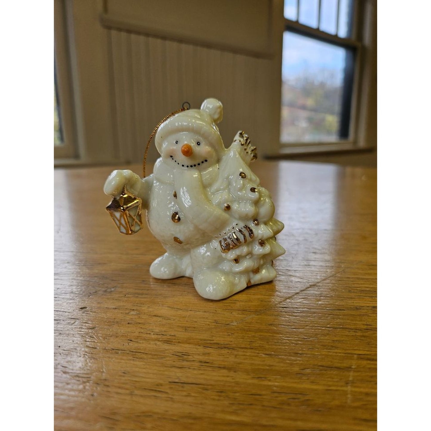 Jade Porcelain Snowman Ornaments Set of Four