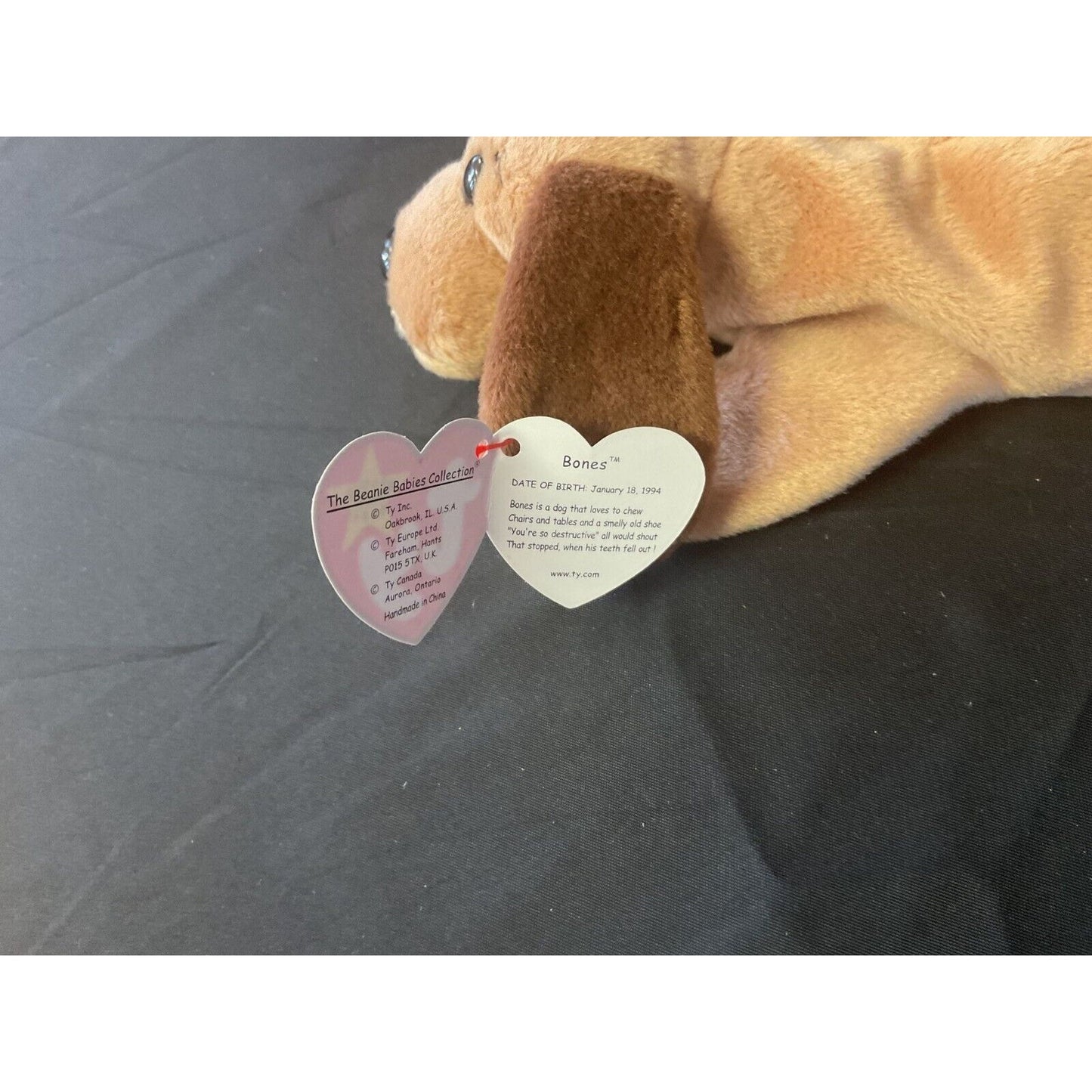 Vintage TY Beanie Baby - "Bones," 1994