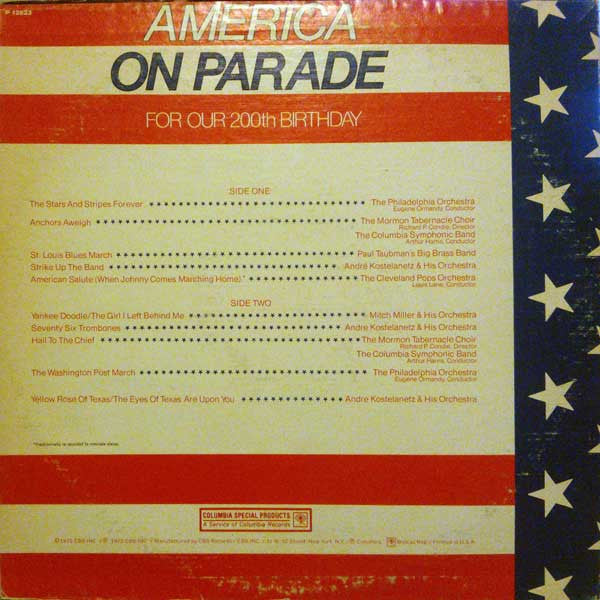 Various : America On Parade For Our 200th Birthday (LP,Compilation)
